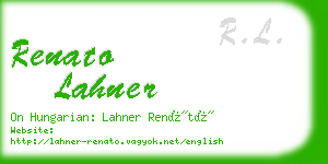 renato lahner business card